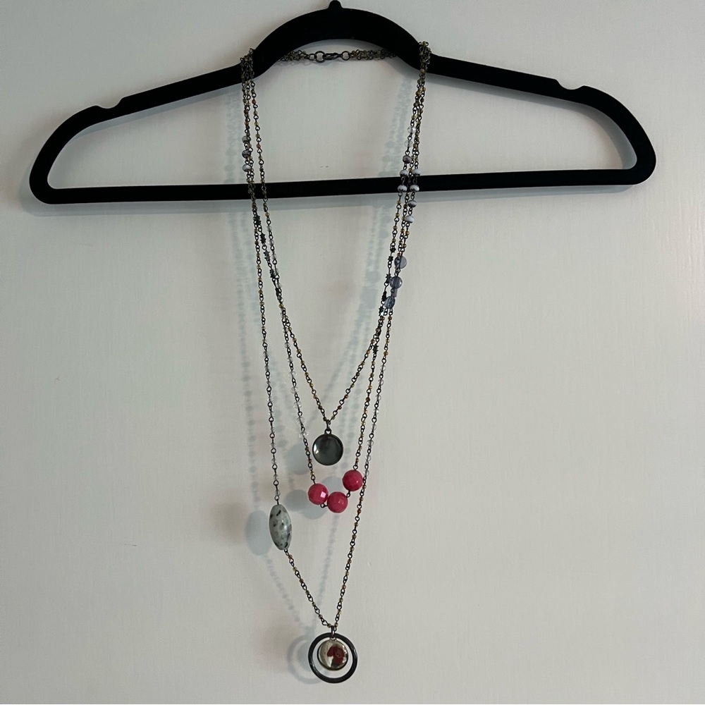 Anthropologie long layered necklace